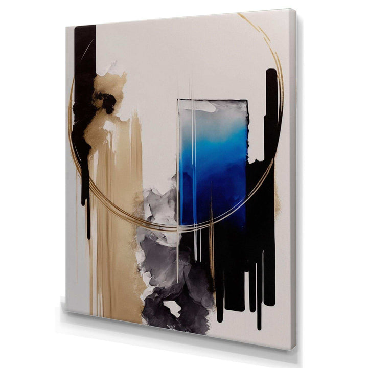 Blue Minimalist Abstract II - Modern Living Room Wall Decor