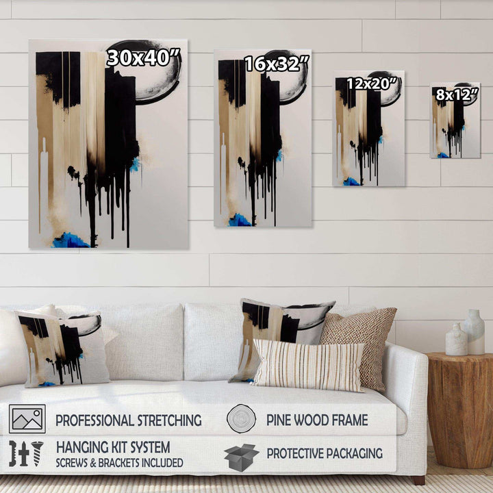 Blue Minimalist Abstract IV - Modern Bedroom Wall Art