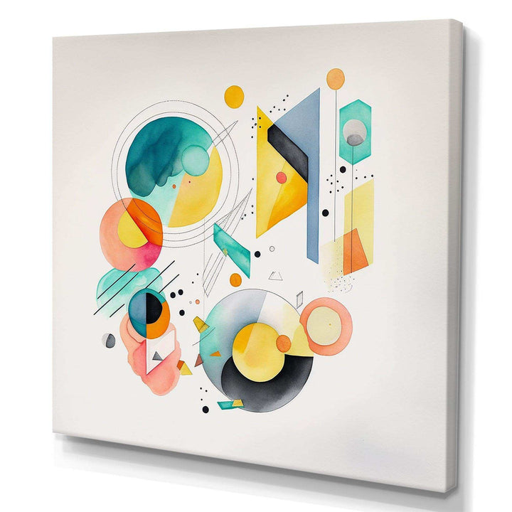Multi-Color Circular Abstract I - Modern Canvas Wall Art