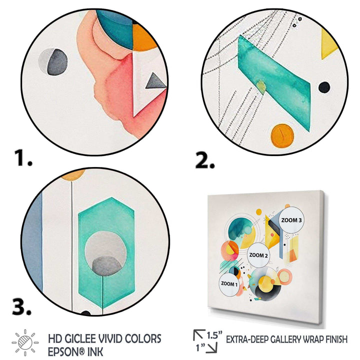 Multi-Color Circular Abstract I - Modern Canvas Wall Art
