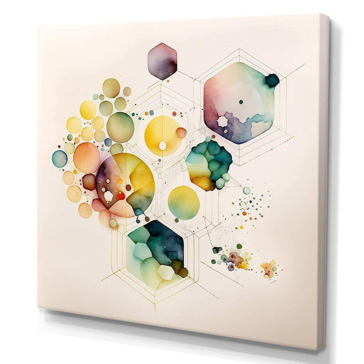 Hexagon And Circular Abstract I - Modern Wall Art Prints