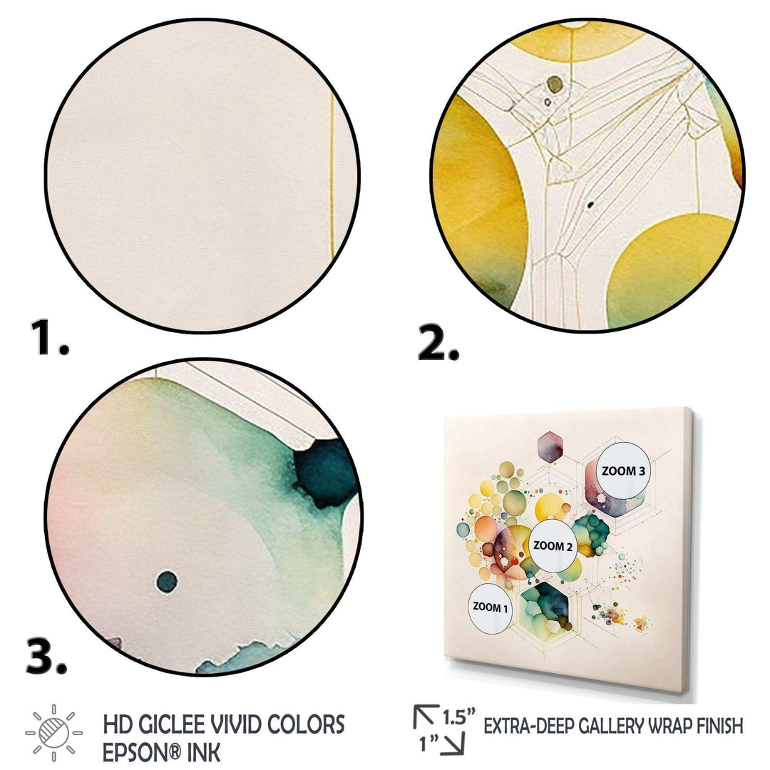Hexagon And Circular Abstract I - Modern Wall Art Prints