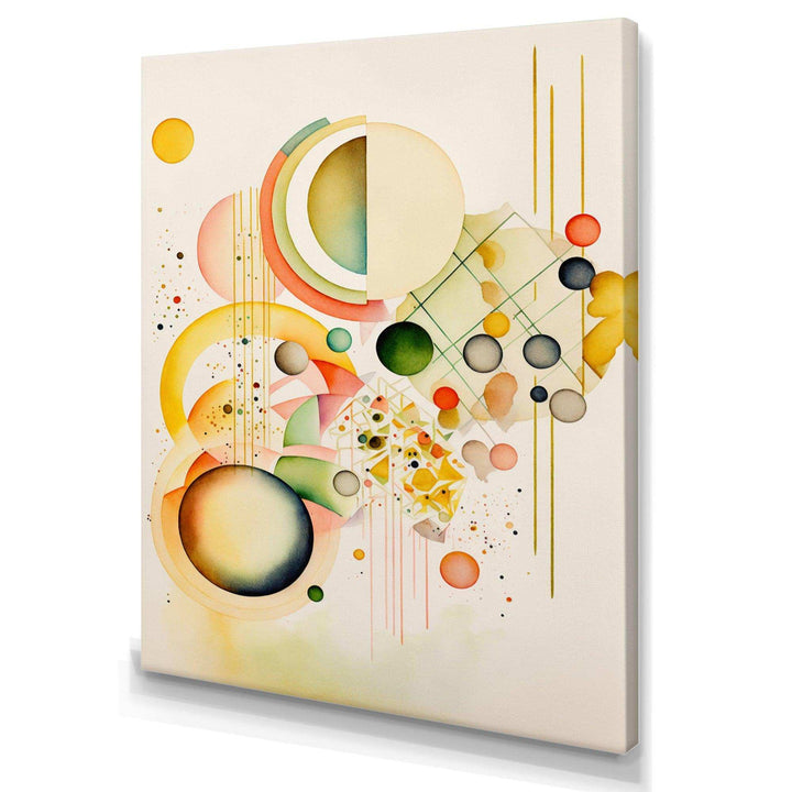 Yellow Multi Shape Abstract VII - Modern Living Room Wall Decor