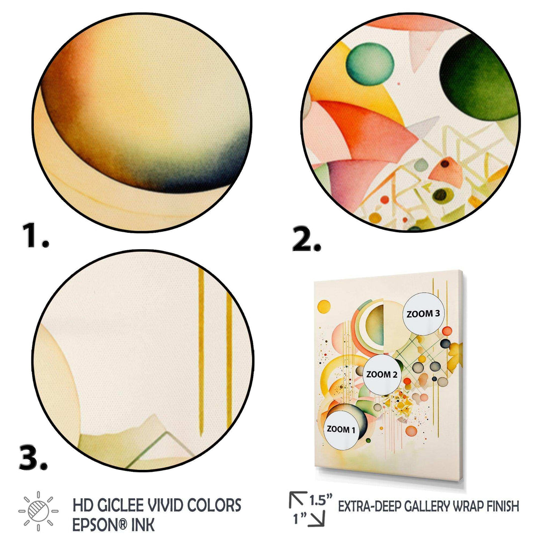 Yellow Multi Shape Abstract VII - Modern Living Room Wall Decor