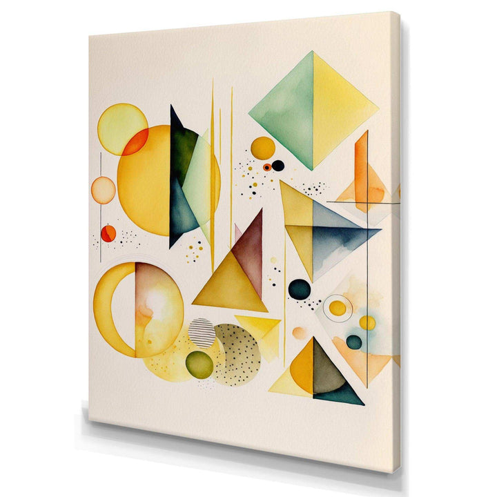 Yellow Multi Shape Abstract I - Modern Bedroom Wall Art