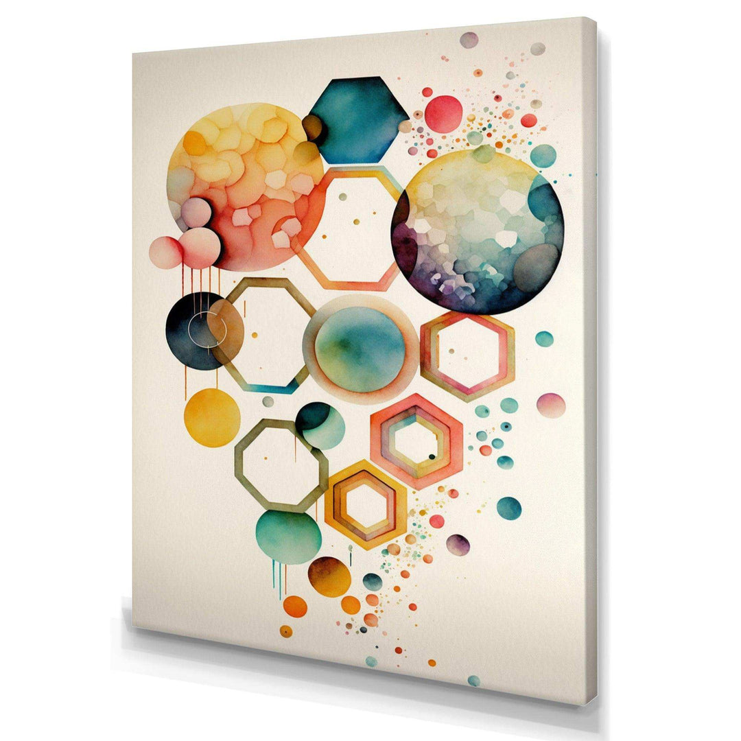 Hexagon And Circular Abstract V - Modern Wall Art Prints