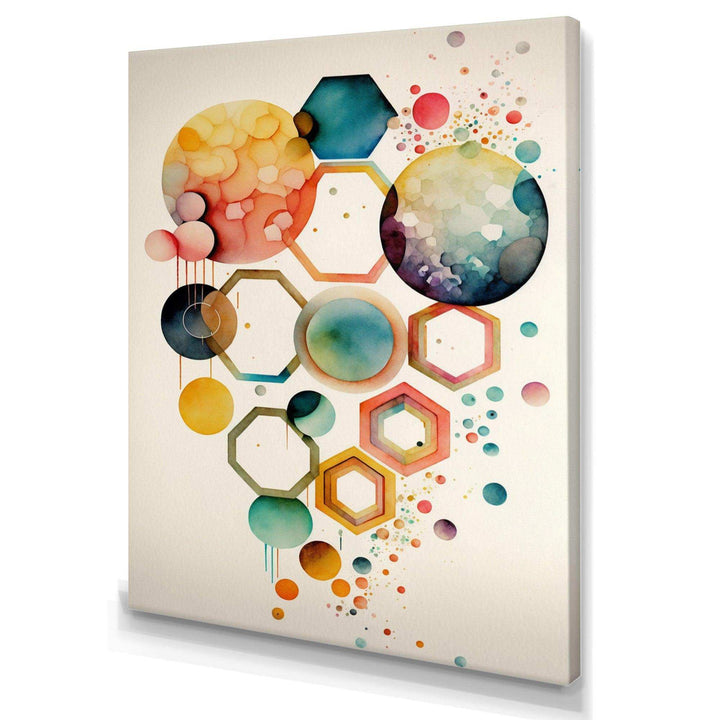 Hexagon And Circular Abstract V - Modern Wall Art Prints