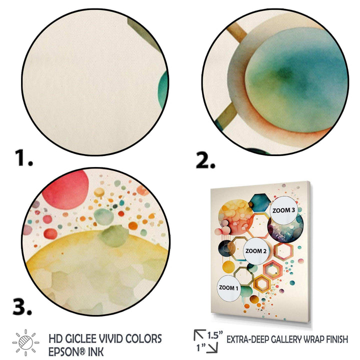 Hexagon And Circular Abstract V - Modern Wall Art Prints