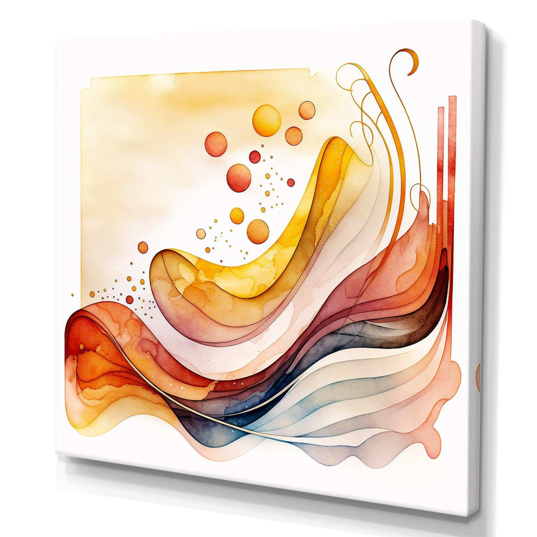 Warm Minimalist Waves  - Modern Canvas Wall Art