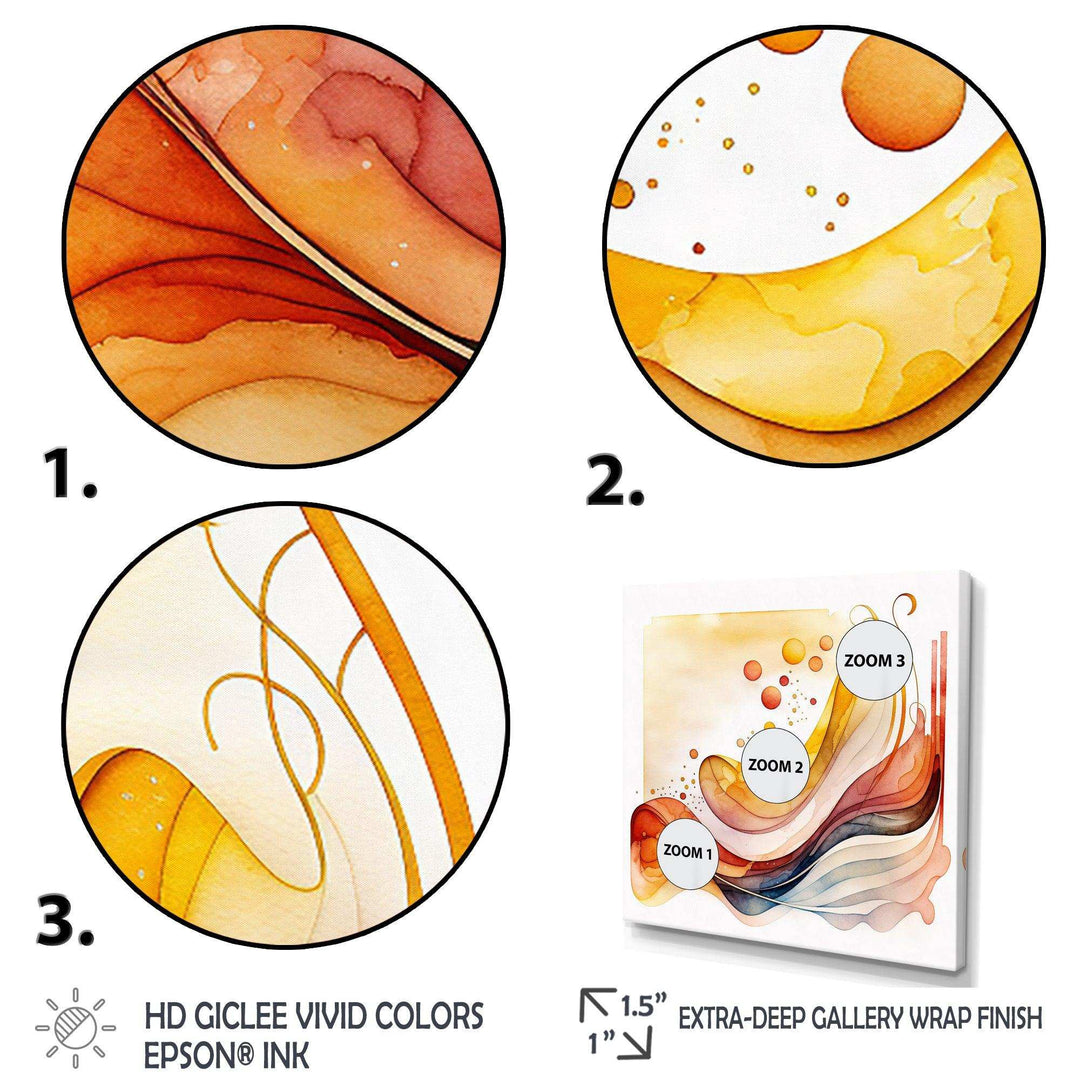 Warm Minimalist Waves  - Modern Canvas Wall Art