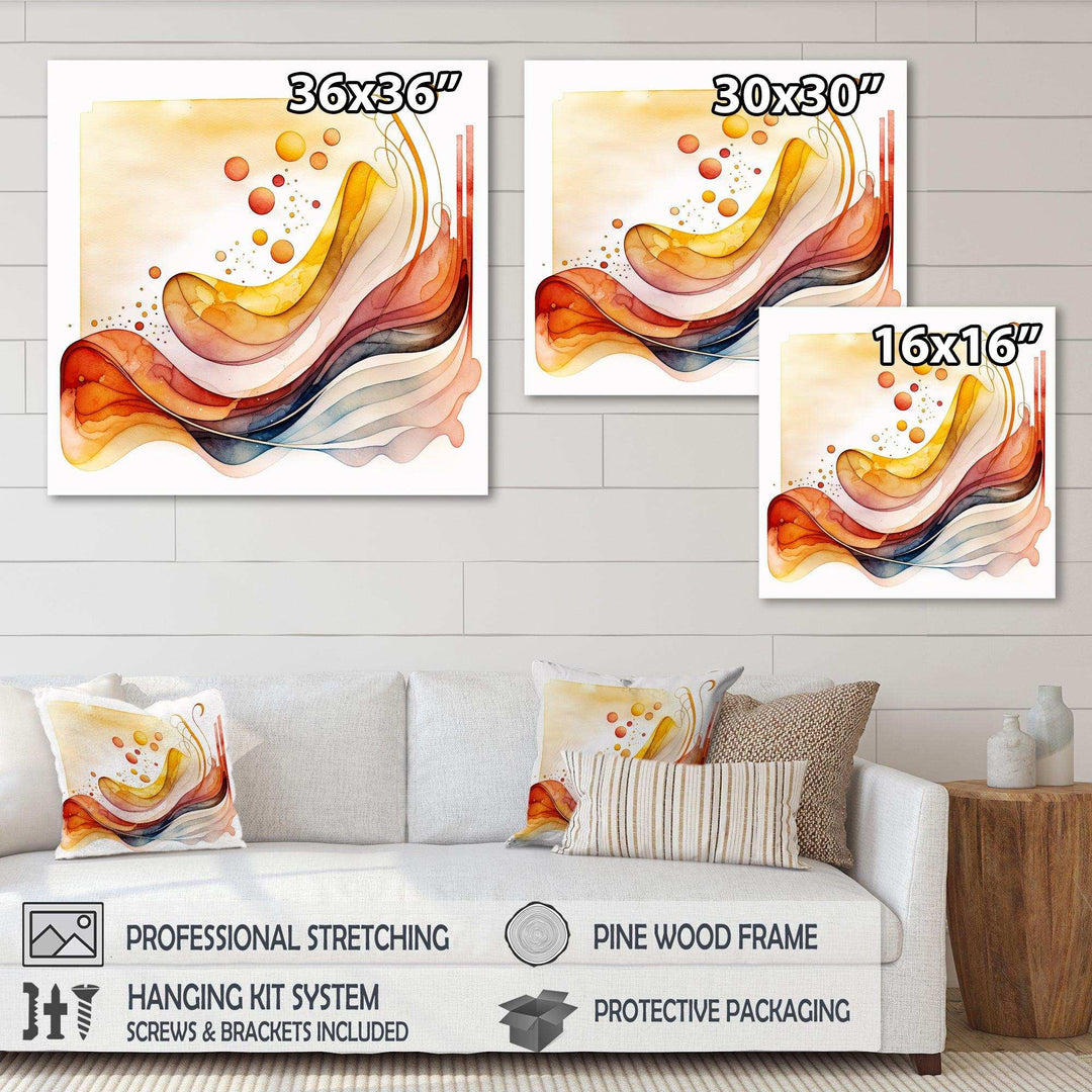 Warm Minimalist Waves  - Modern Canvas Wall Art