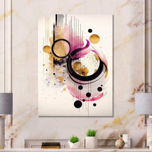 Pink Watercolor Abstract  - Modern Living Room Wall Decor