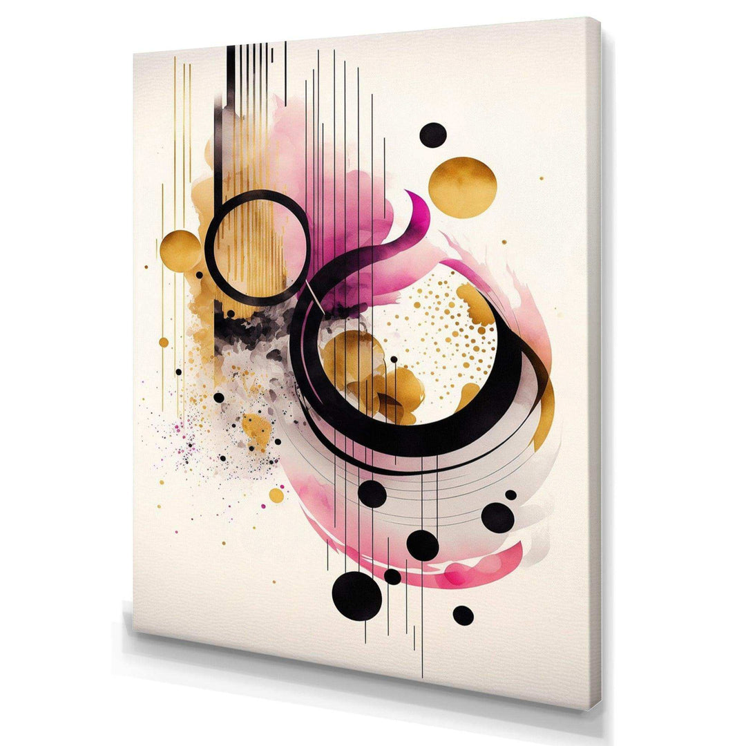Pink Watercolor Abstract  - Modern Living Room Wall Decor