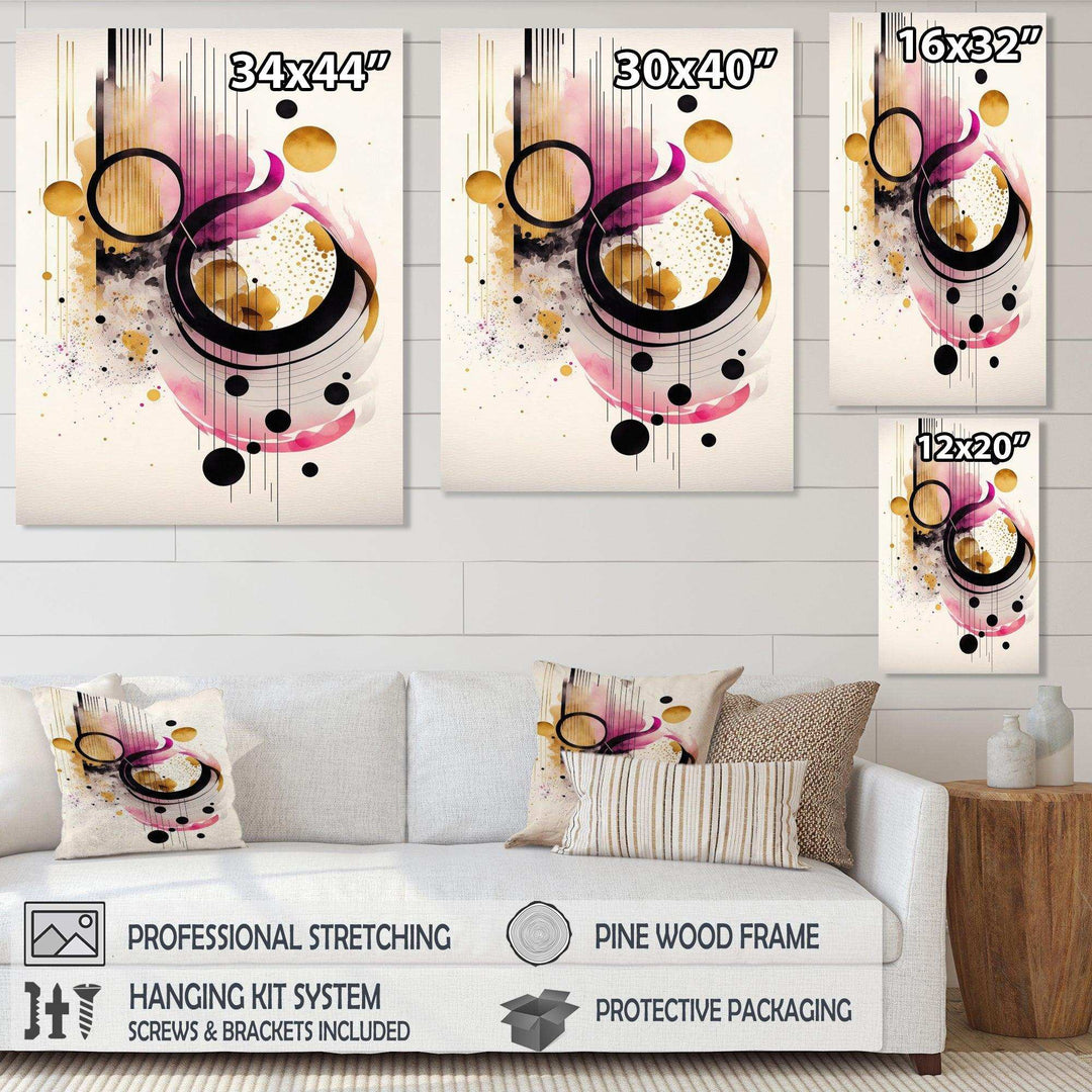 Pink Watercolor Abstract  - Modern Living Room Wall Decor