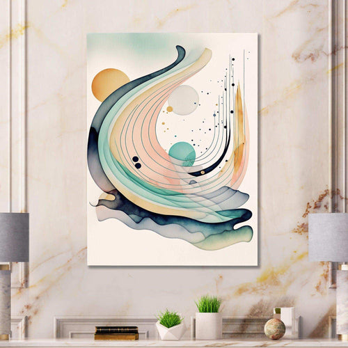 Vibrant Watercolor Movement I - Modern Bedroom Wall Art
