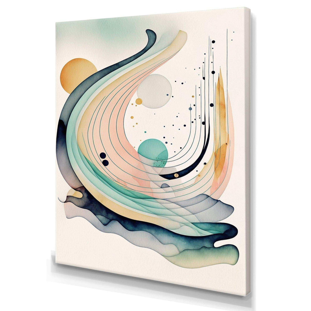 Vibrant Watercolor Movement I - Modern Bedroom Wall Art