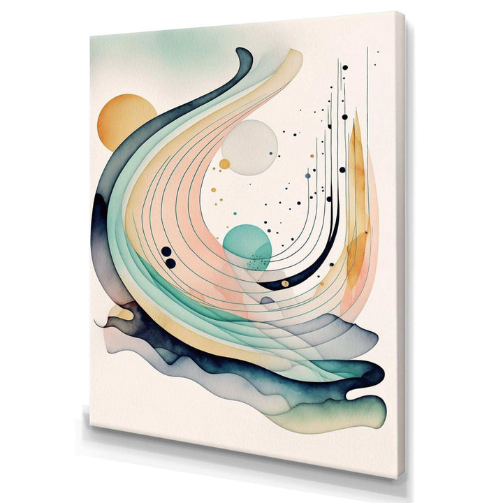 Vibrant Watercolor Movement I - Modern Bedroom Wall Art