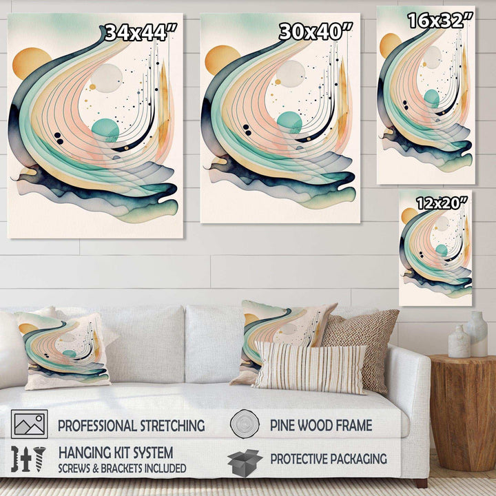 Vibrant Watercolor Movement I - Modern Bedroom Wall Art