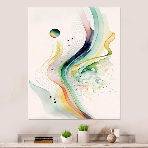 Vibrant Watercolor Movement II - Modern Living Room Wall Decor