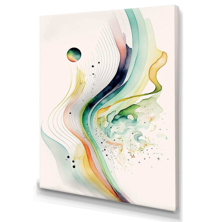 Vibrant Watercolor Movement II - Modern Living Room Wall Decor