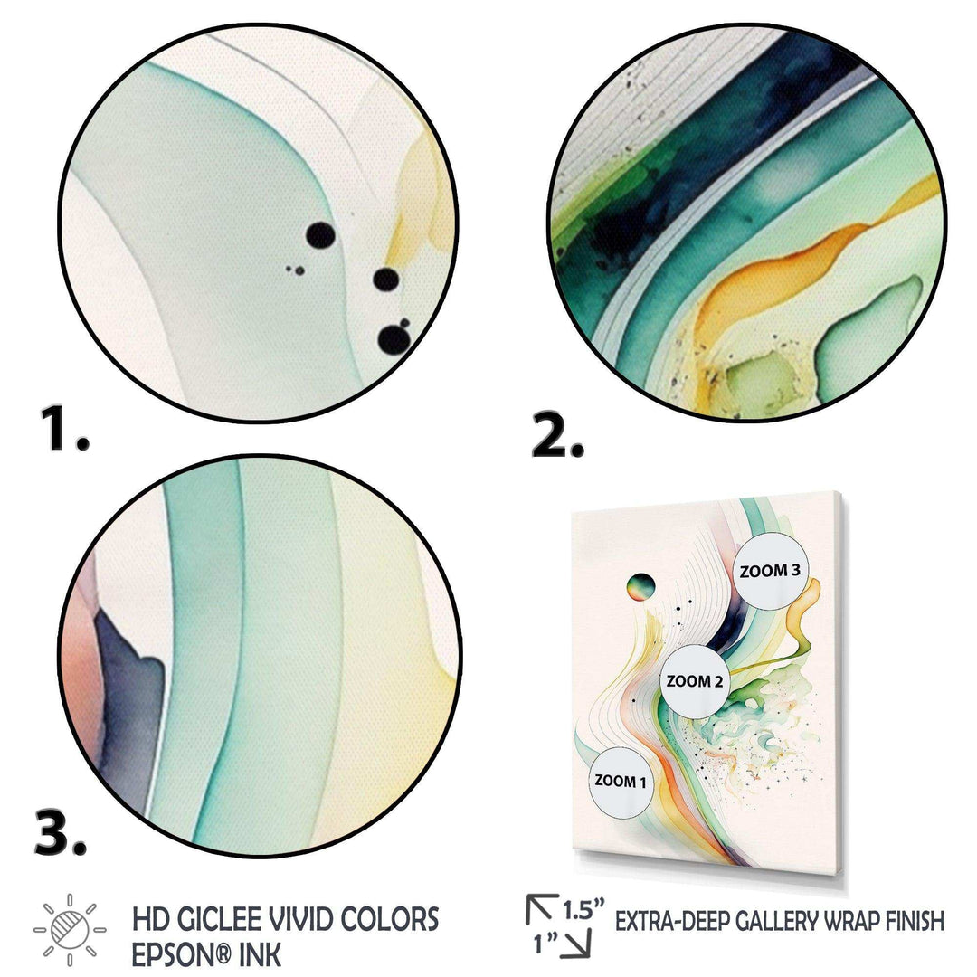 Vibrant Watercolor Movement II - Modern Living Room Wall Decor