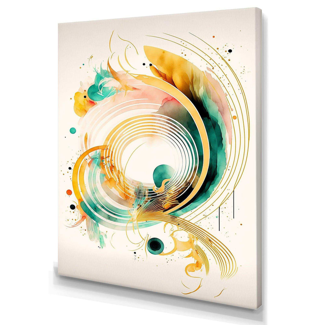Golden Spiral Movement I - Modern Bedroom Wall Art
