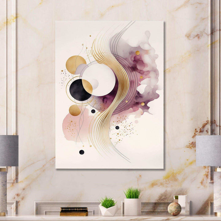 Deep Purple Movement I - Modern Canvas Wall Art
