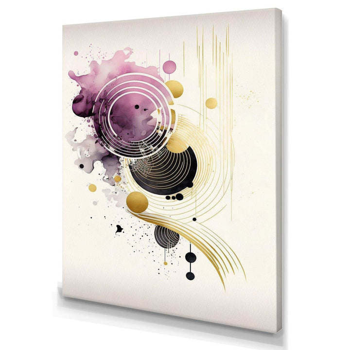 Deep Purple Movement II - Modern Living Room Wall Decor