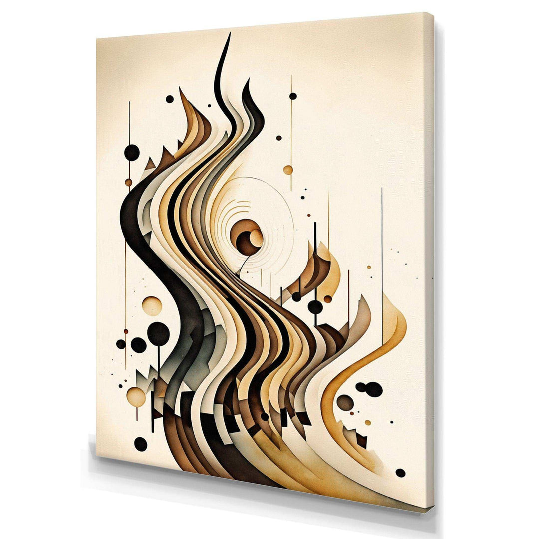 Brown And Black Movement III - Modern Bedroom Wall Art