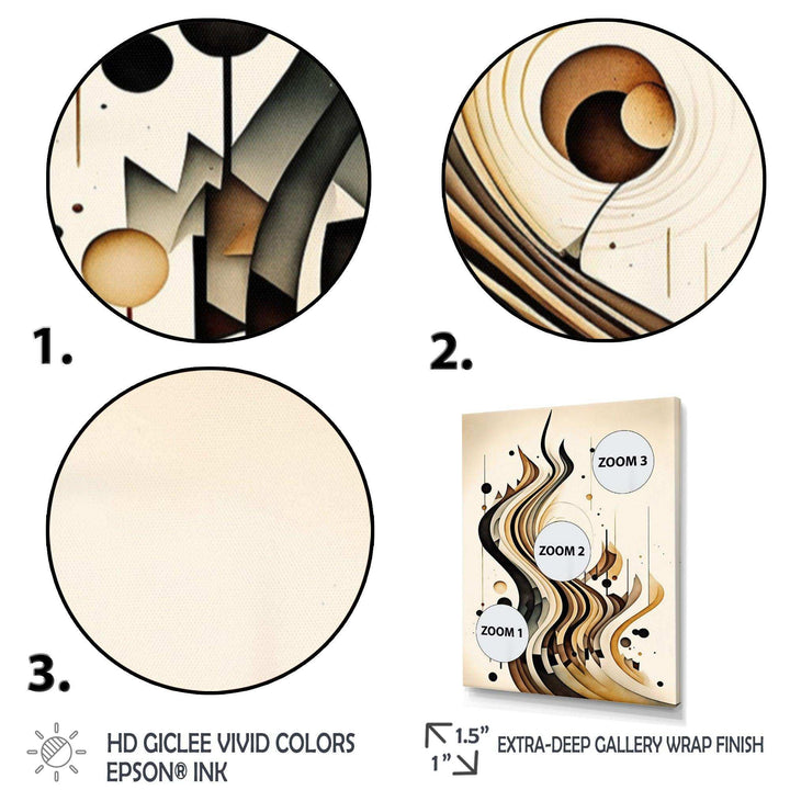 Brown And Black Movement III - Modern Bedroom Wall Art