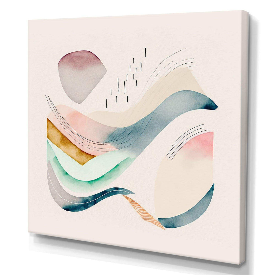 Multi-Color Pastel Waves  - Modern Wall Art Prints