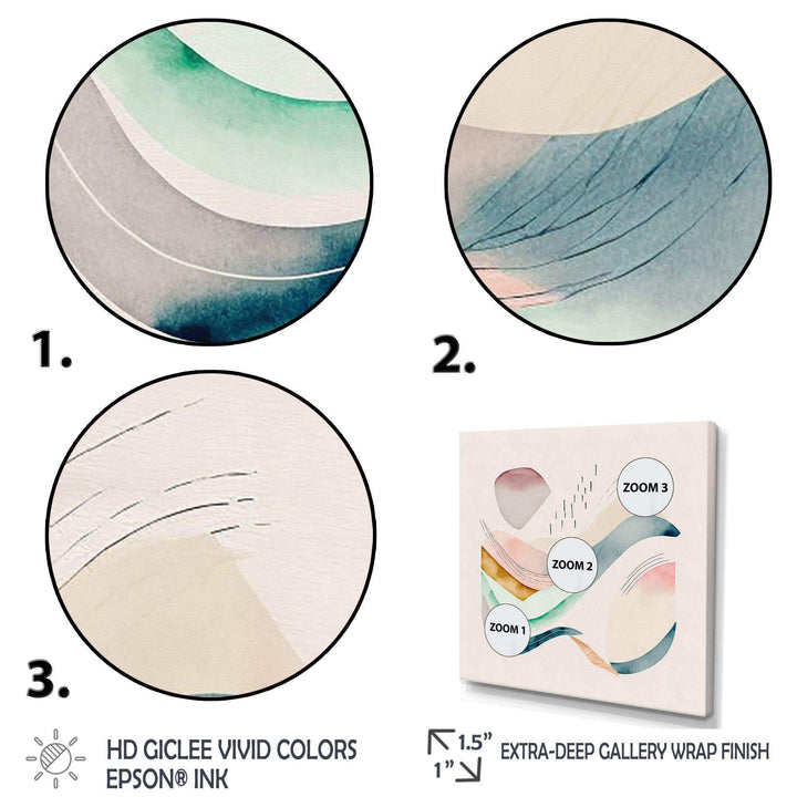 Multi-Color Pastel Waves  - Modern Wall Art Prints