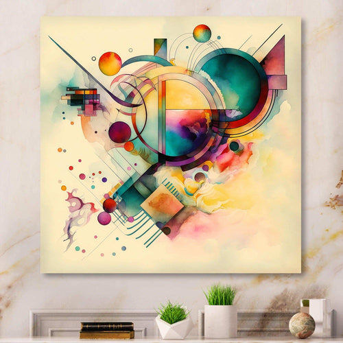 Pastel Watercolor Art Deco II - Modern Living Room Wall Decor