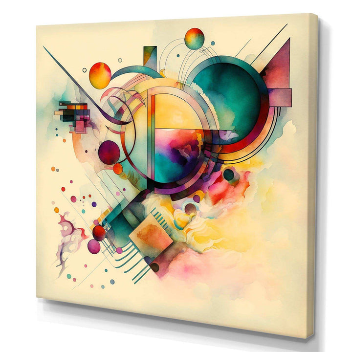 Pastel Watercolor Art Deco II - Modern Living Room Wall Decor