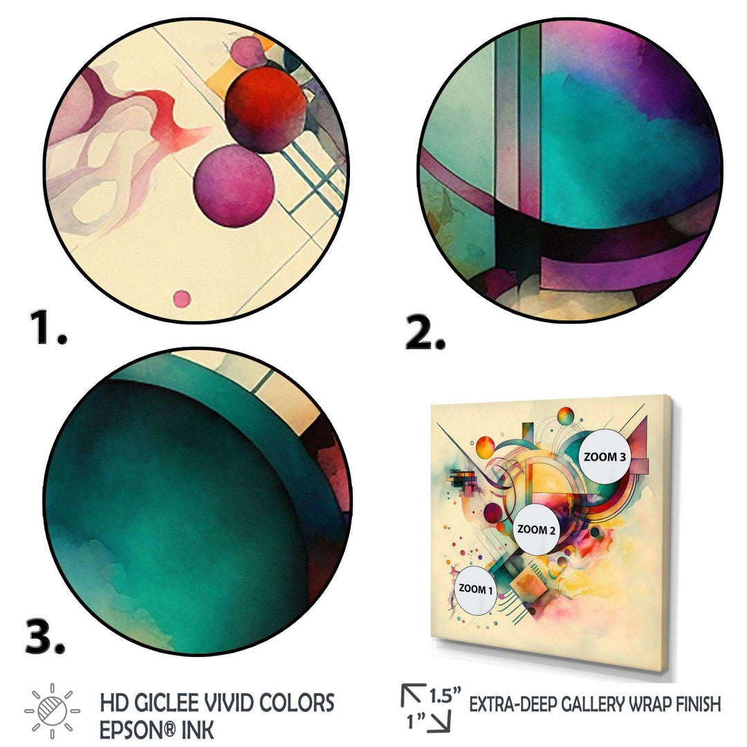 Pastel Watercolor Art Deco II - Modern Living Room Wall Decor