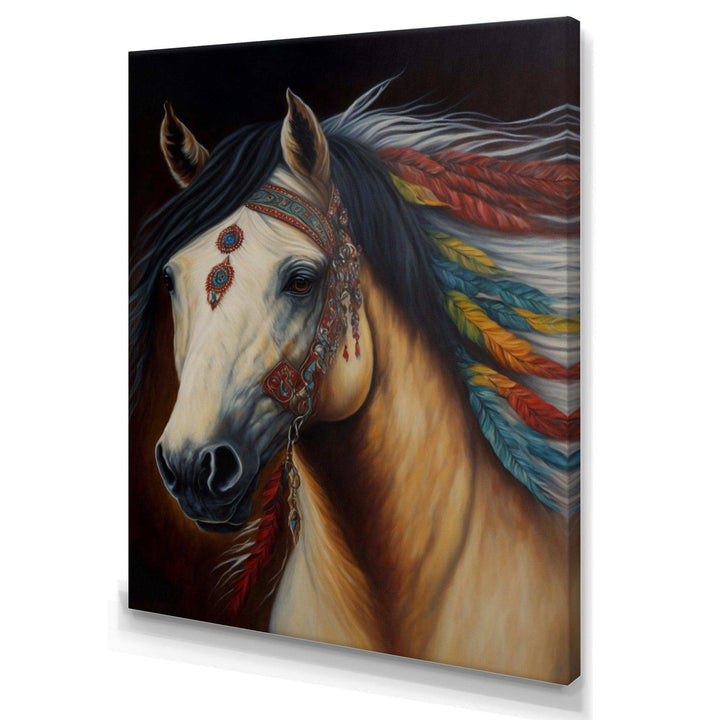 Amerindian Horse With Feathers V