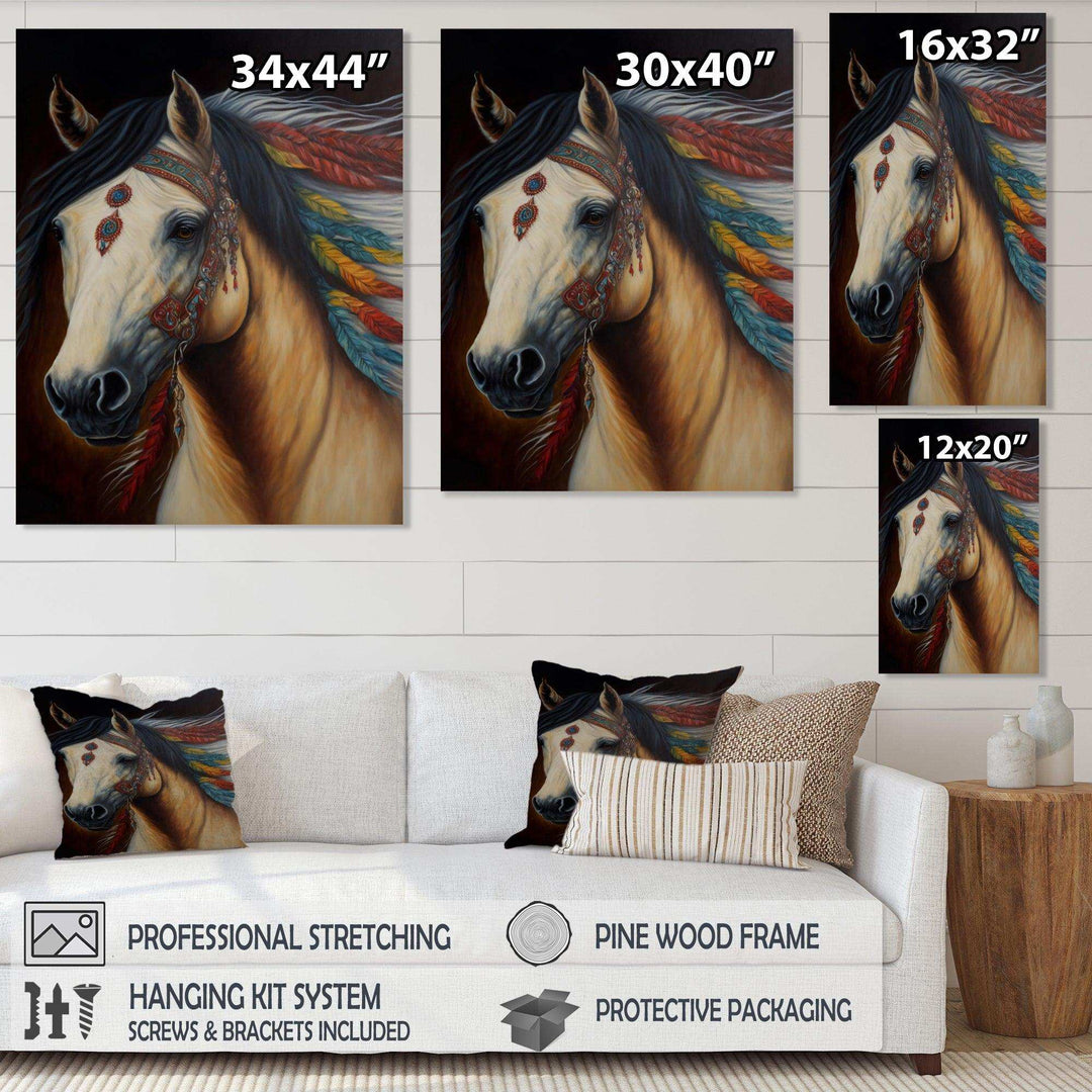 Amerindian Horse With Feathers V
