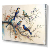 Multicolor Birds On Plum Blossoms Tree X