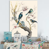 Multicolor Birds On Plum Blossoms Tree XII