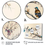 Multicolor Birds On Plum Blossoms Tree XIV