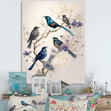 Multicolor Birds On Plum Blossoms Tree XVI