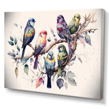 Multicolor Birds On Plum Blossoms Tree XVIII