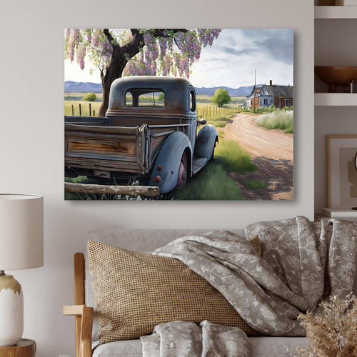 Old American Truck In Barn IV