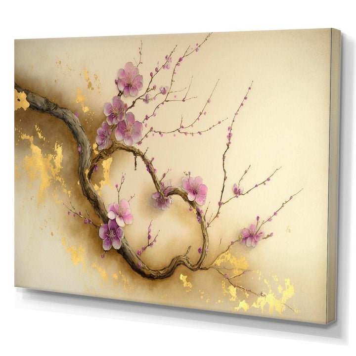 Pink And Plum Cherry Blossom Branch VI