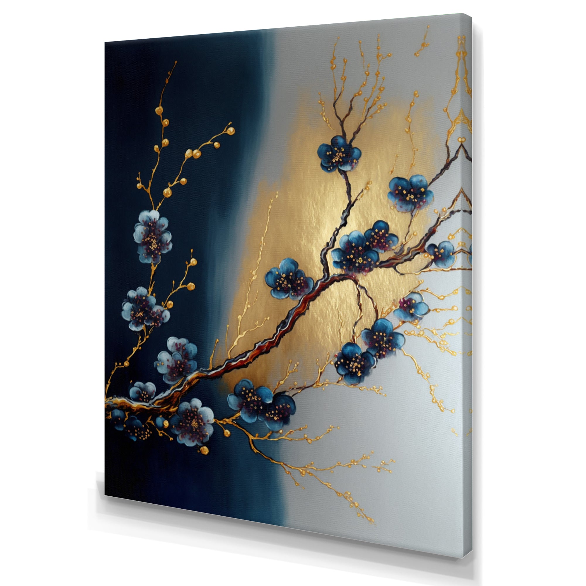 Blue Cherry Blossom Branch III