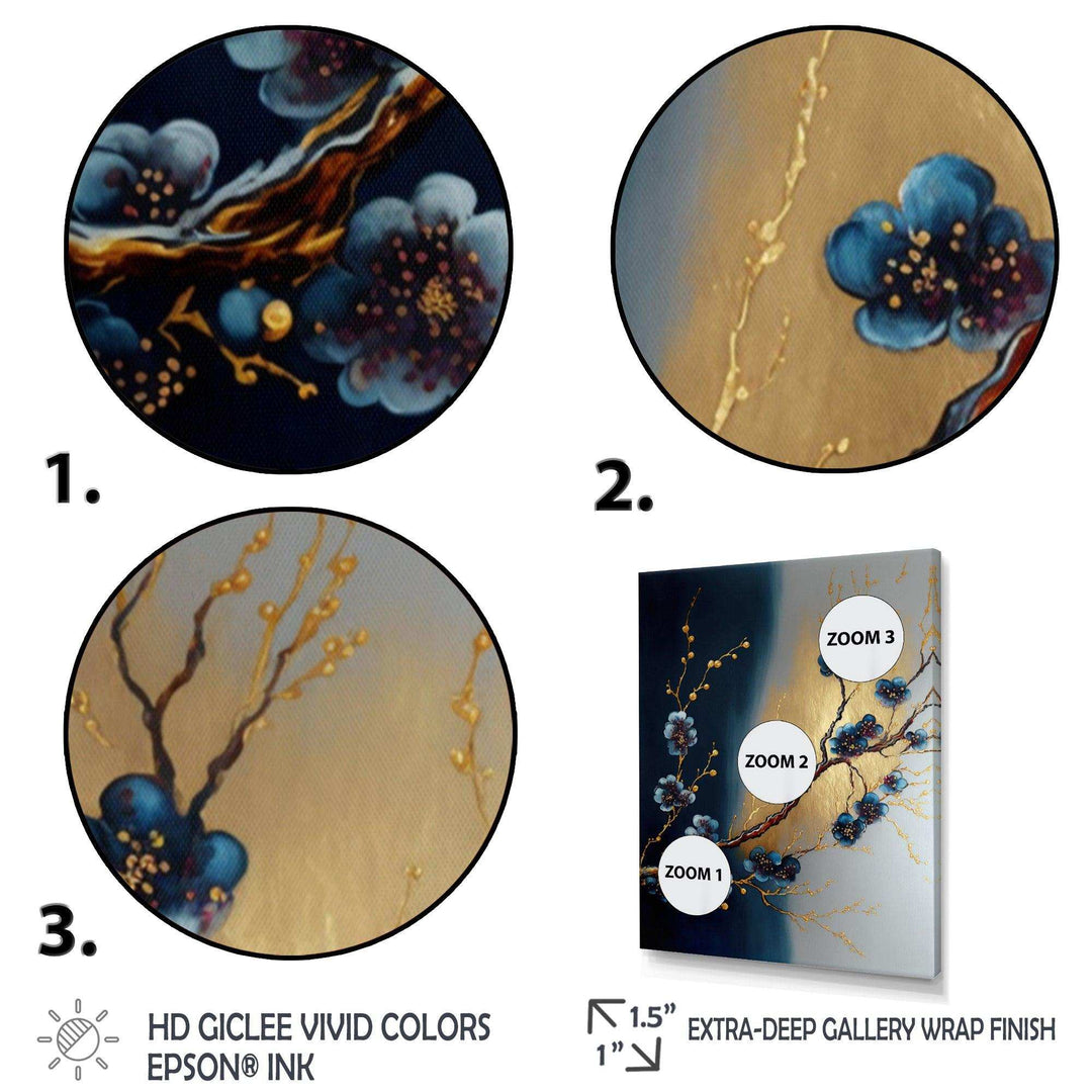 Blue Cherry Blossom Branch III