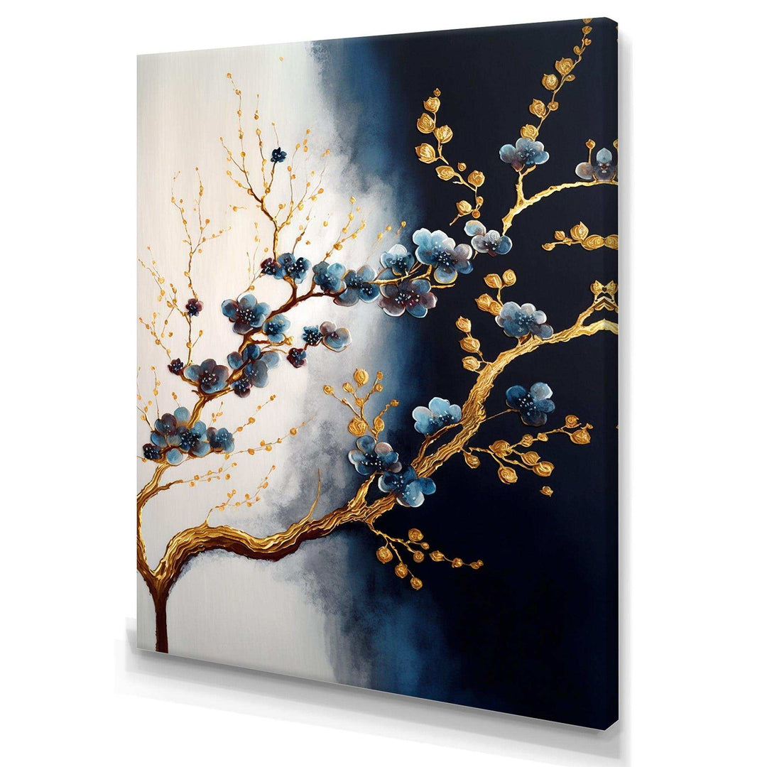 Blue Cherry Blossom Branch VI