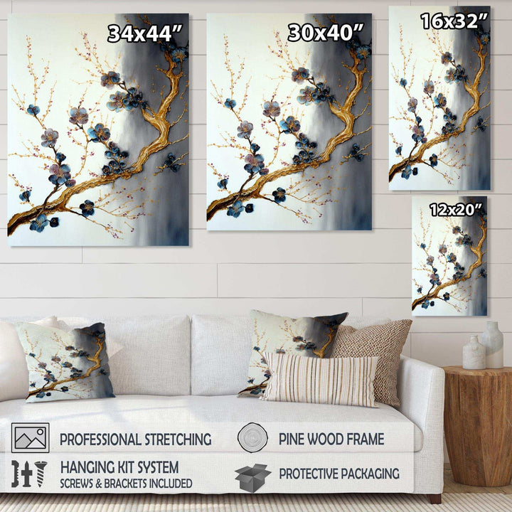 Blue Cherry Blossom Branch VII