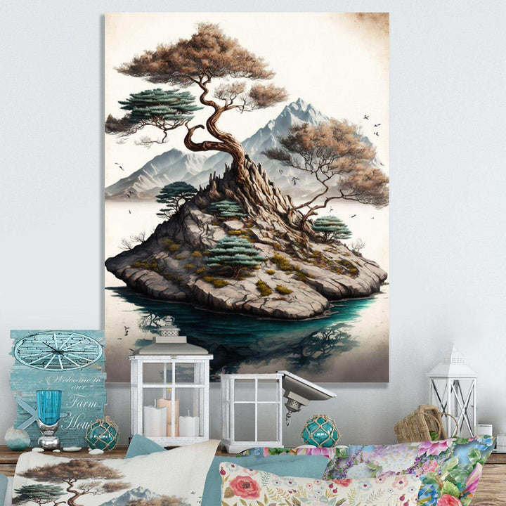 Bonsai Tree On A Rock I