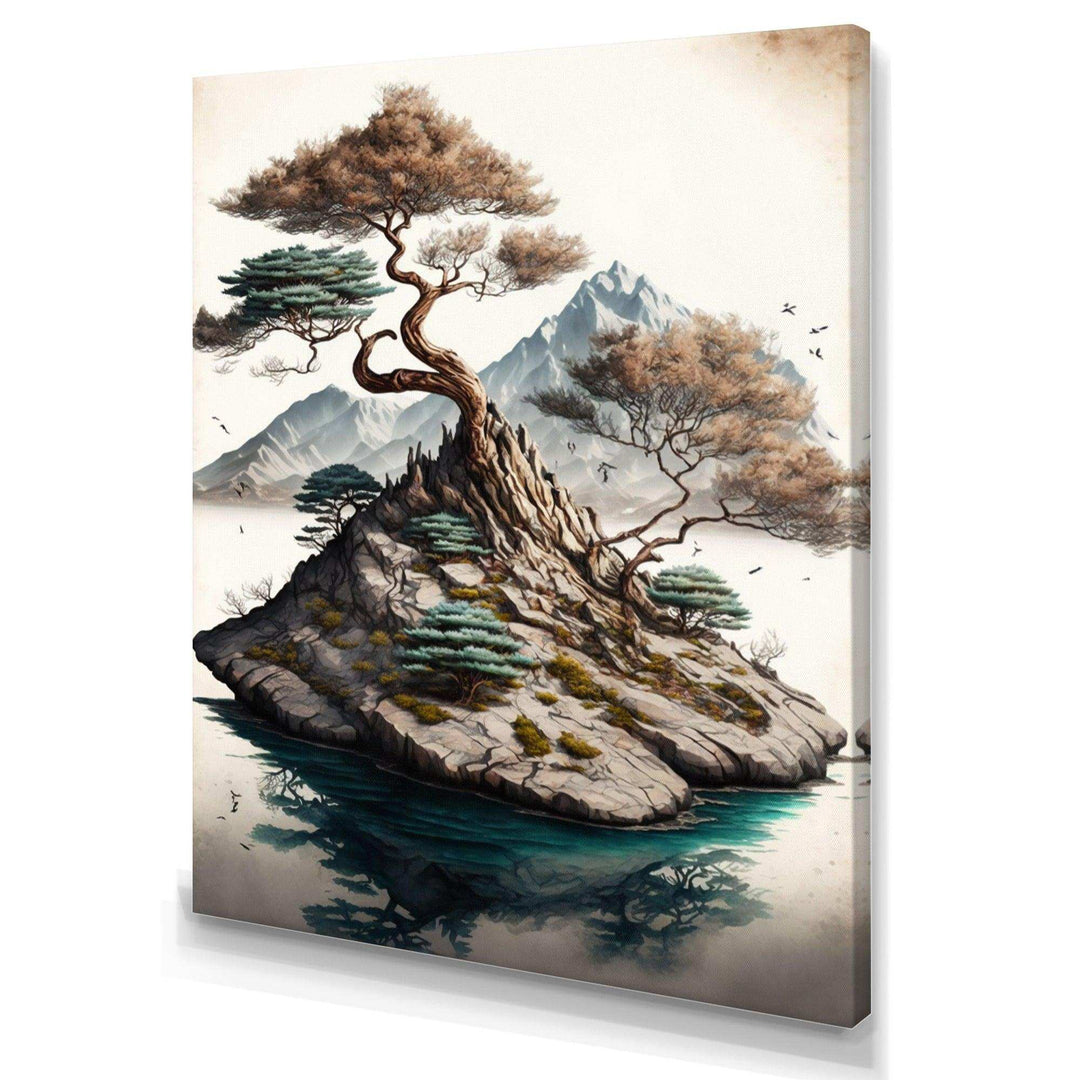 Bonsai Tree On A Rock I